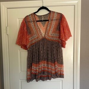 Free People Multicolor Bohemian Blouse